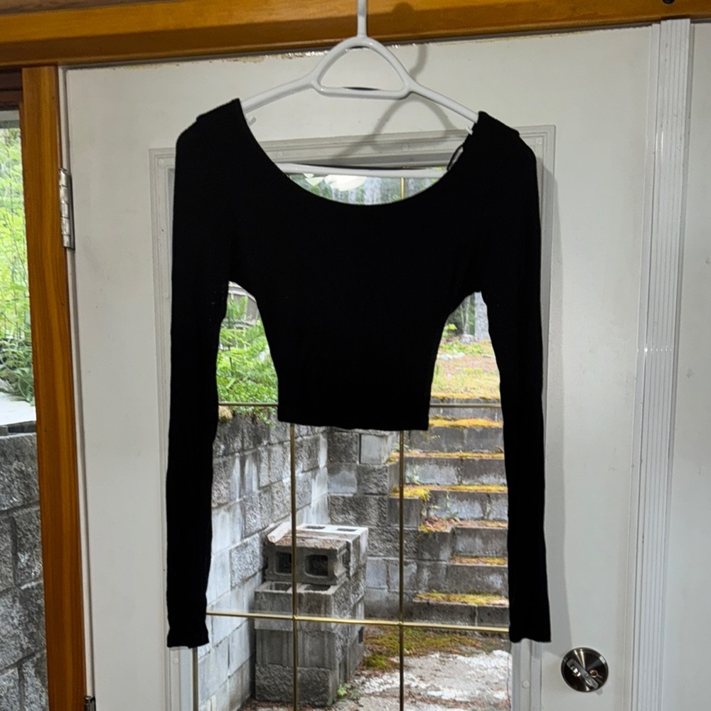 Garage Black Fitted Crop Bodysuit